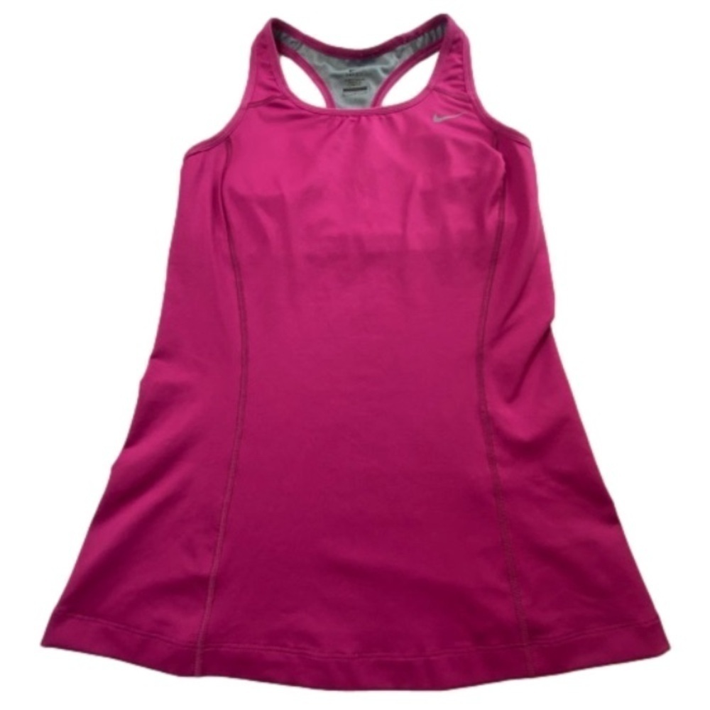 NWOT Nike Dry Fit Racerback Bra Tank Top Women’s Size Medium Hot Pink Long Torso